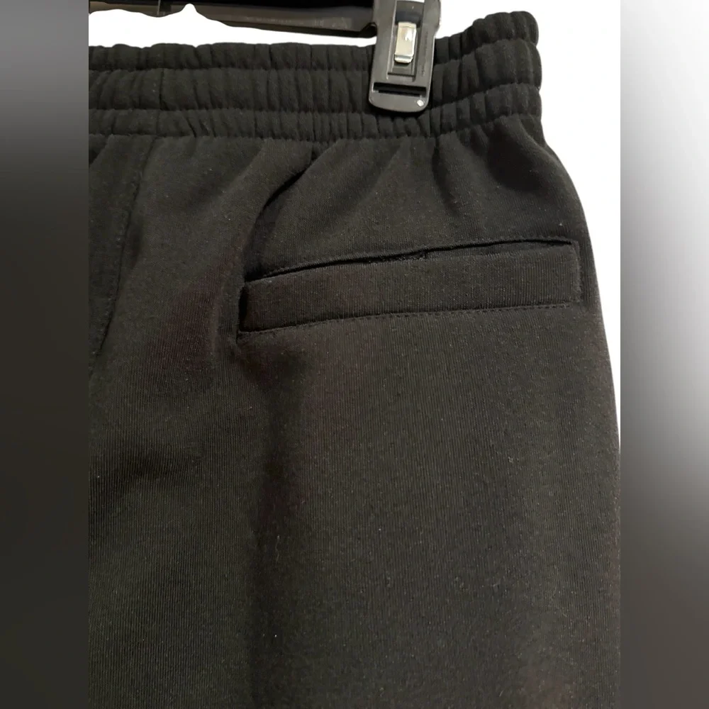 US Polo Assn Joggers Mens Sz M Black Fleece Sweat Pants white Logo